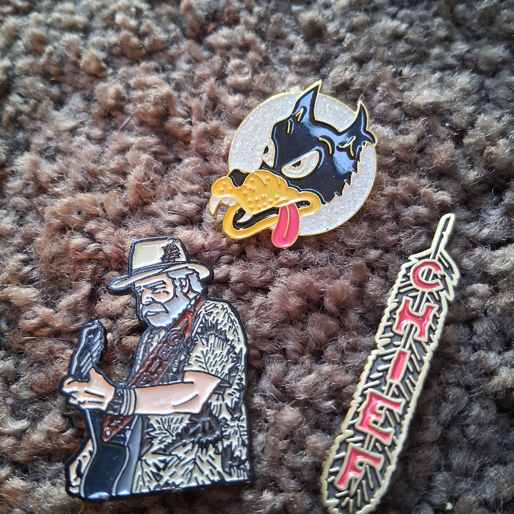 Set of Three Unique Enamel Pins